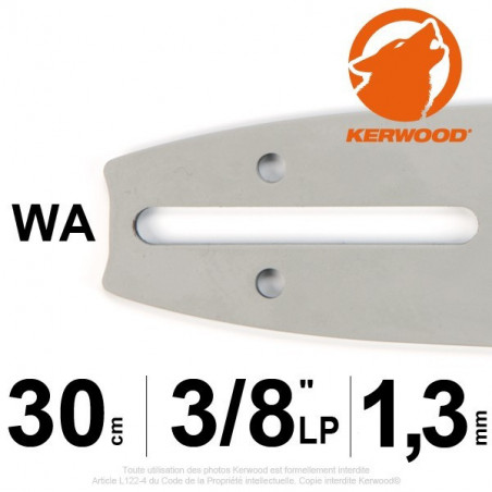 Guide KERWOOD - 30 cm 3/8" LP 1,3mm WA