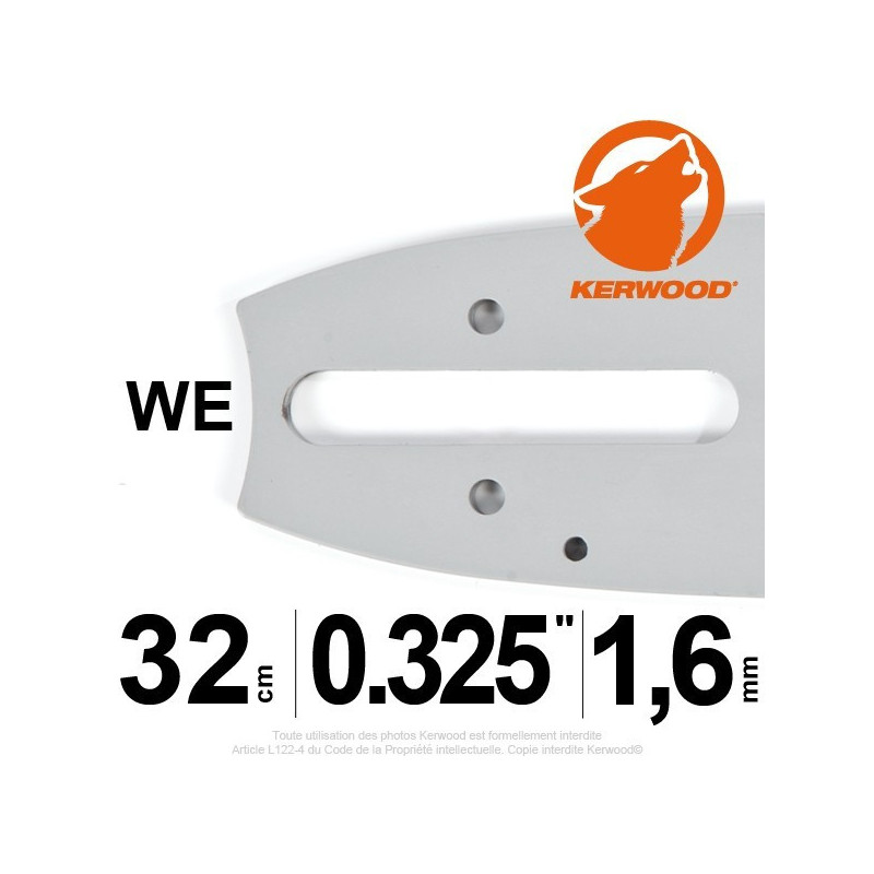 Guide KERWOOD - 32 cm 0,325" LP 1,6mm WD
