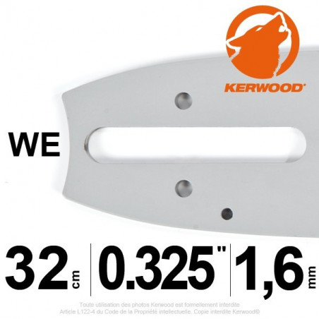 Guide KERWOOD - 32 cm 0,325" LP 1,6mm WD