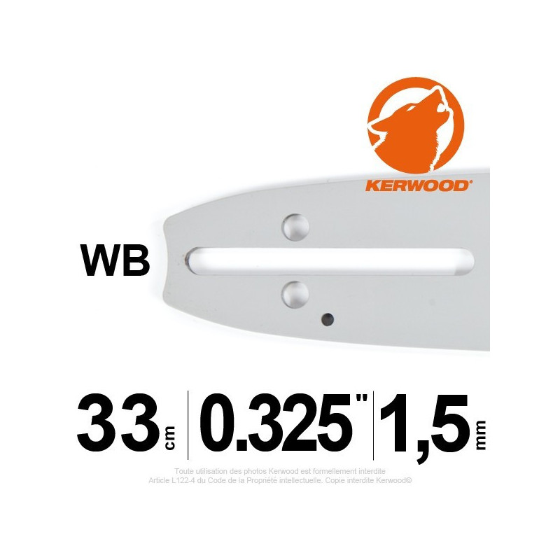 Guide KERWOOD - 33 cm 0,325" 1,5mm WB