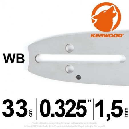Guide KERWOOD - 33 cm 0,325" 1,3mm WB