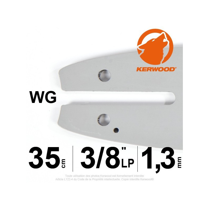 Guide KERWOOD - 35 cm 3/8"LP  1,3mm WF