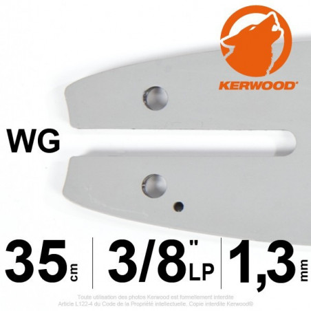 Guide KERWOOD - 35 cm 3/8"LP  1,3mm WF