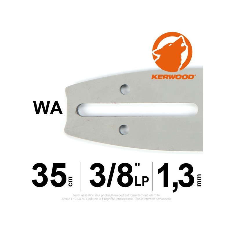 Guide KERWOOD - 35 cm 3/8"LP  1,3mm WA