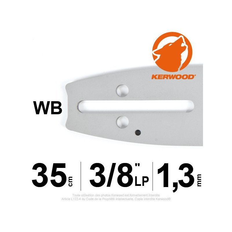 Guide KERWOOD - 35 cm 3/8"LP  1,3mm WB
