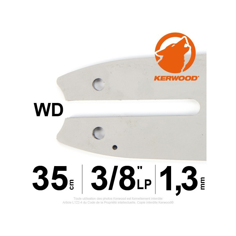 Guide KERWOOD - 35 cm 3/8"LP  1,3mm WD
