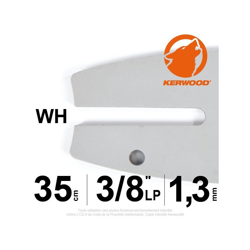 Guide KERWOOD - 35 cm 3/8"LP  1,3mm WH