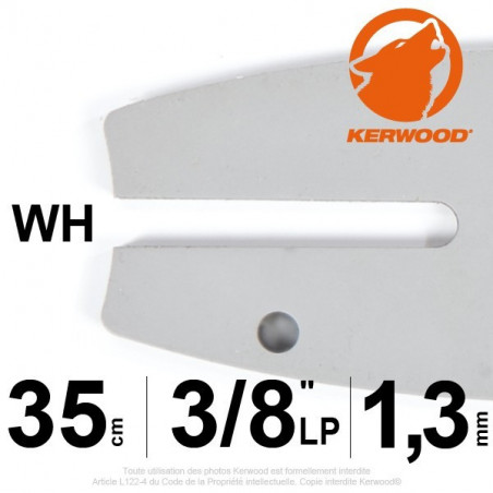 Guide KERWOOD - 35 cm 3/8"LP  1,3mm WH