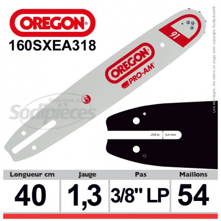 Guide OREGON Amateur Symétrique A318-40 cm