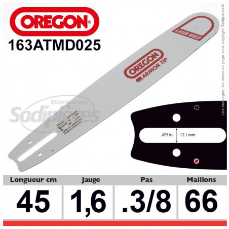 Guide OREGON Hard Nose D025-45 cm