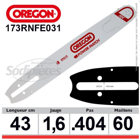 Guide OREGON Power Match E031-43 cm