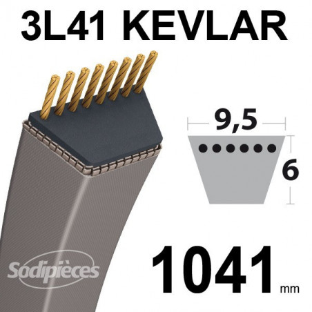 Courroie tondeuse KEVLAR TRAPEZOIDALE