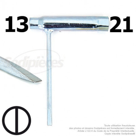 Clé pour bougie 13 et 21