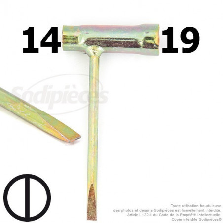 Clé pour bougie 14 et 19