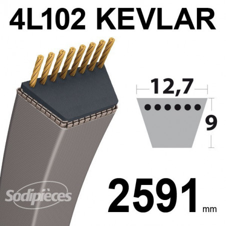 Courroie tondeuse KEVLAR TRAPEZOIDALE