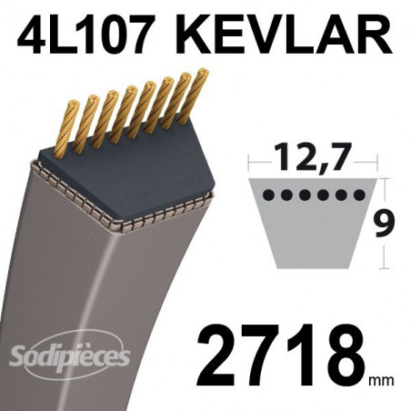 Courroie tondeuse KEVLAR TRAPEZOIDALE