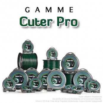 Fil Cuter' Pro ®. Débroussailleuses sous coque 3 mm x 28 m.