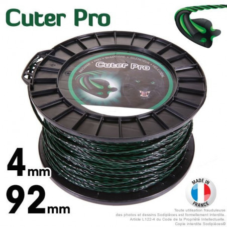Fil débroussailleuse 4 mm x 92 m Hélicoïdal Cuter'Pro®