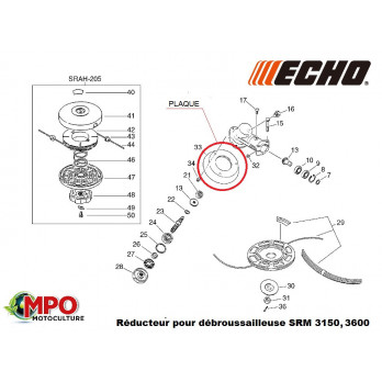 Plaque réducteur ECHO SRM 3150, 3600 - Pièce d'origine