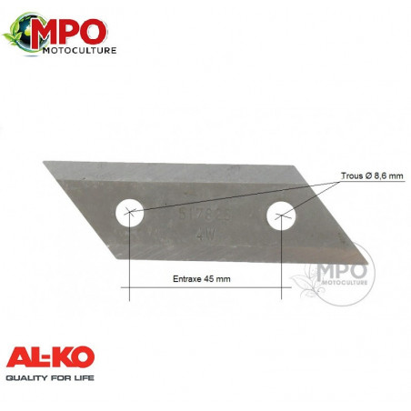 Couteau pour broyeur origine pour AL-KO  Newtec, Power Slider & Avantec - 517828
