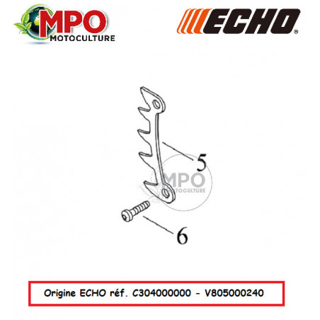 Griffe origine Echo + vis de fixation pour elagueuse ECHO CS-2511TES