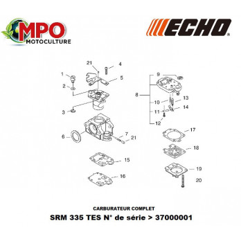Carburateur complet ECHO SRM 335 TES
