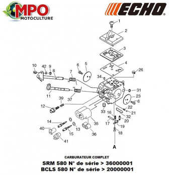 Carburateur complet ECHO SRM 580