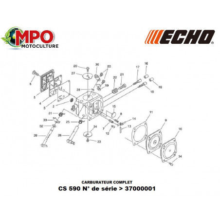 Carburateur complet ECHO CS 590 "ORIGINE"