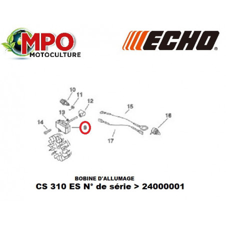 Bobine d'allumage ECHO pour CS 310ES "ORIGINE"
