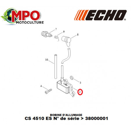 Bobine d'allumage ECHO pour CS 4510ES "ORIGINE"