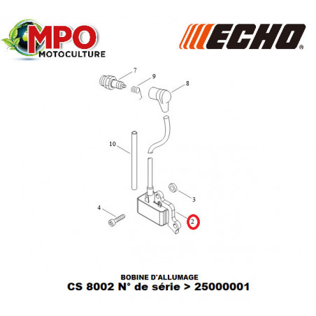 Bobine d'allumage ECHO pour CS 8002 "ORIGINE"