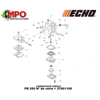 Carburateur complet ECHO PB 250 "ORIGINE"
